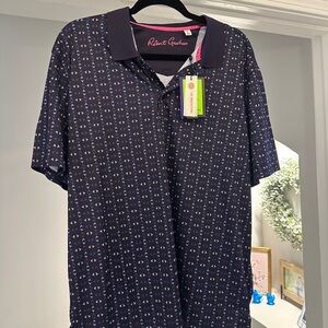 Robert Graham Blue Pattern Golf Polo